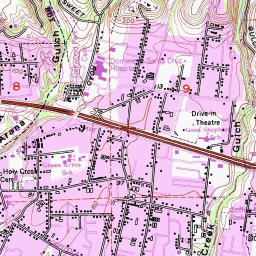 Topographic Map of Live Oak Census Designated Place, CA