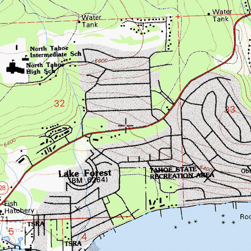 Topographic Map of Dollar Point Census Designated Place, CA