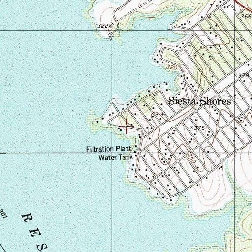 Topographic Map of Siesta Shores Census Designated Place, TX