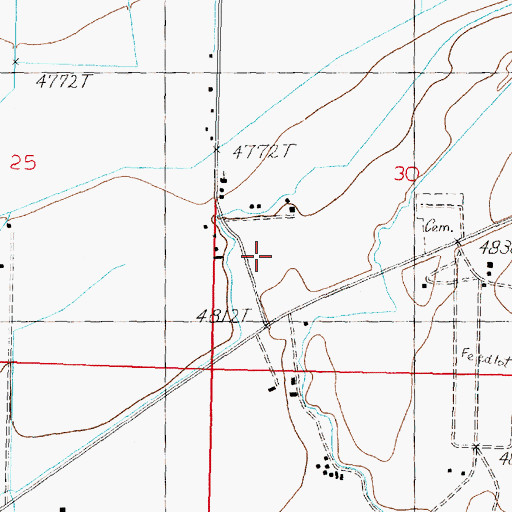 Topographic Map of Smith Valley Census Designated Place, NV