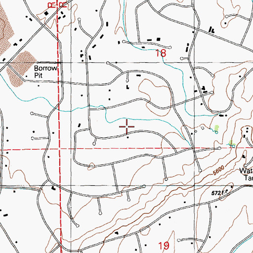 Topographic Map of Spring Creek Census Designated Place, NV