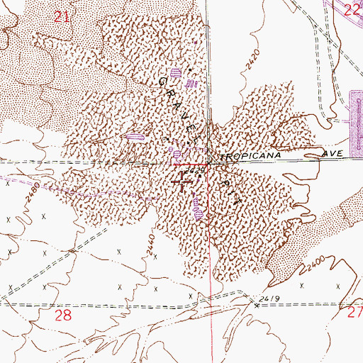 Topographic Map of Spring Valley Census Designated Place, NV