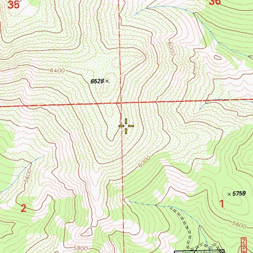 Topographic Map of Mohawk Vista Census Designated Place, CA