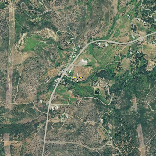 Aerial/Satellite Image of Montgomery Creek Census Designated Place, CA