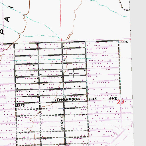 Topographic Map of New Kingman-Butler Census Designated Place, AZ