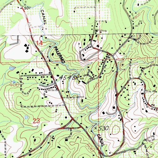 Topographic Map of Oroville East Census Designated Place, CA