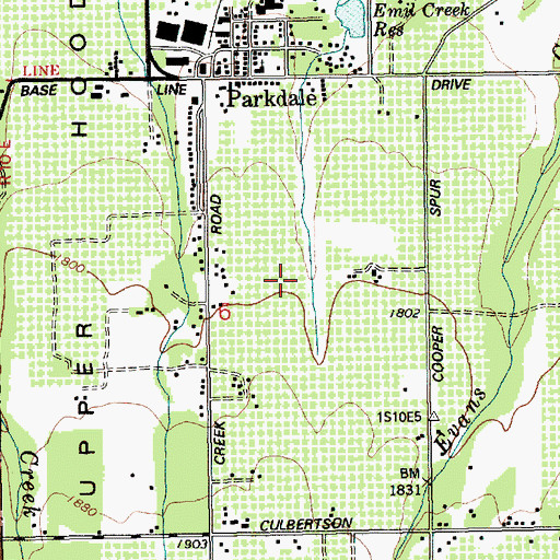 Topographic Map of Parkdale Census Designated Place, OR