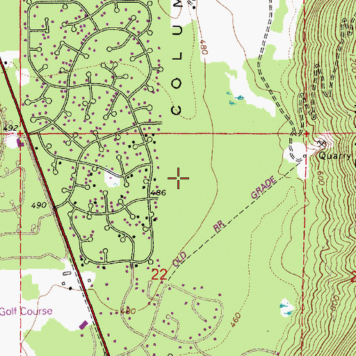 Topographic Map of Peaceful Valley Census Designated Place, WA