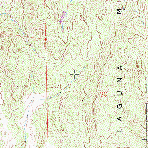 Topographic Map of Pine Valley Census Designated Place, CA