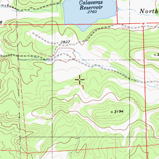 Topographic Map of Rail Road Flat Census Designated Place, CA