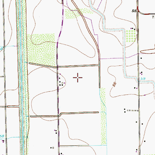 Topographic Map of Ratamosa Census Designated Place, TX