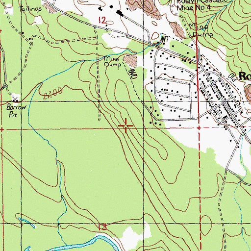 Topographic Map of Ronald Census Designated Place, WA