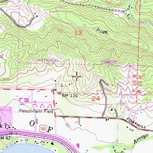 Topographic Map of Toro Canyon Census Designated Place, CA