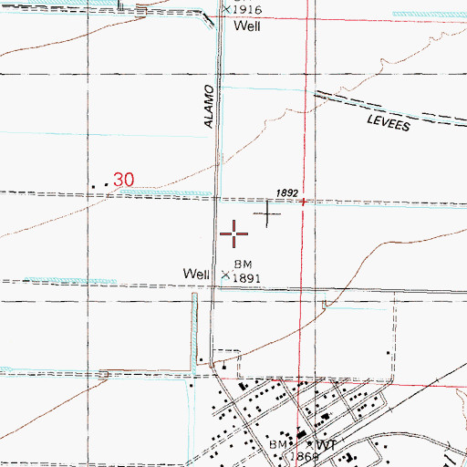 Topographic Map of Wenden Census Designated Place, AZ