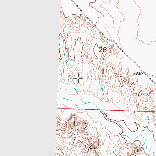 Topographic Map of West River Census Designated Place, WY