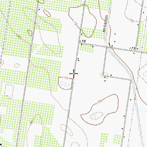Topographic Map of West Sharyland Census Designated Place, TX