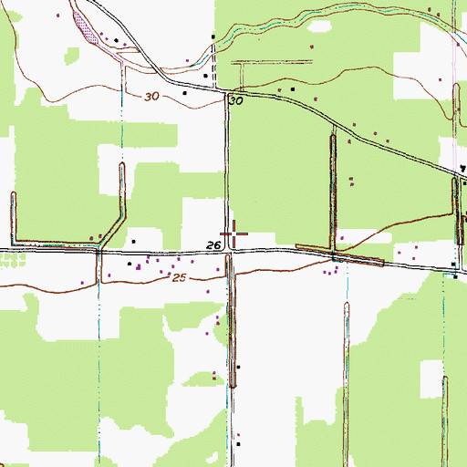 Topographic Map of Wild Peach Village Census Designated Place, TX