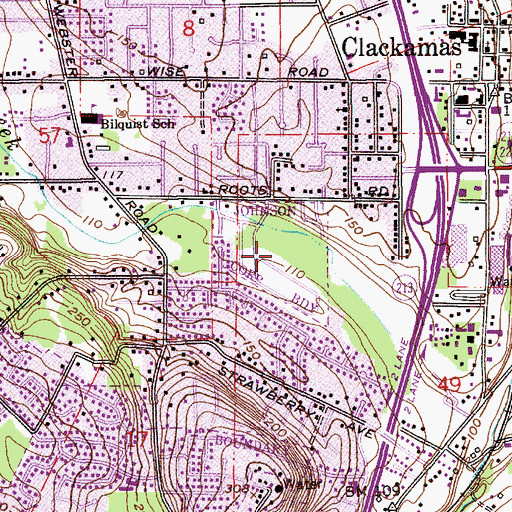 Topographic Map of City of Johnson City, OR