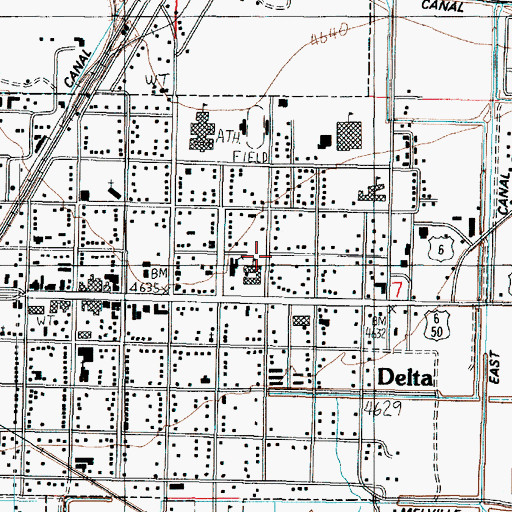 Topographic Map of City of Delta, UT