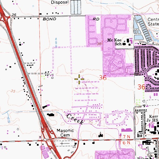 Topographic Map of City of Elk Grove, CA