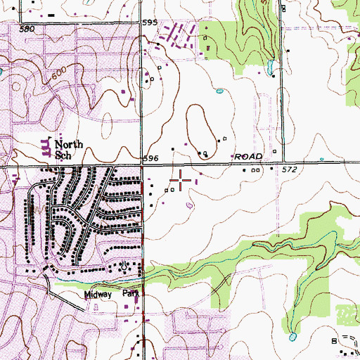 Topographic Map of City of Euless, TX