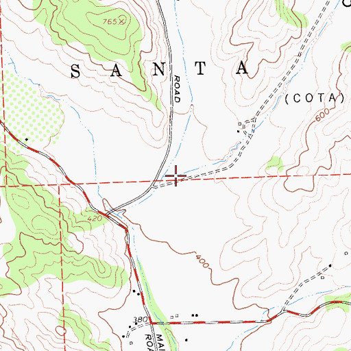 Topographic Map of Crawford Canyon, CA