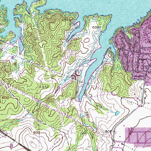 Topographic Map of City of Highland Village, TX