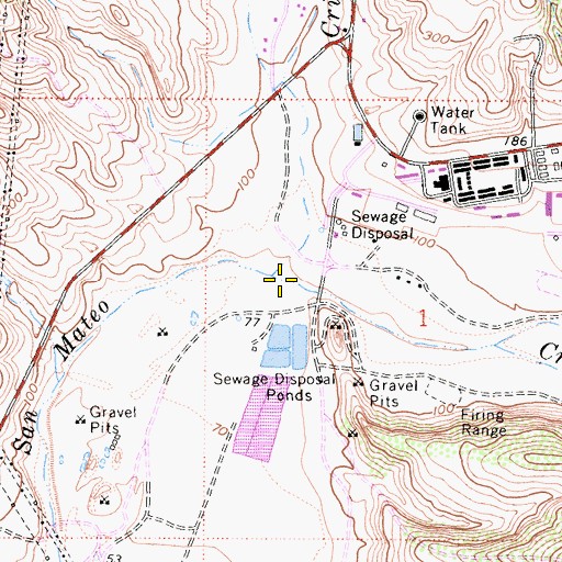 Topographic Map of Cristianitos Creek, CA