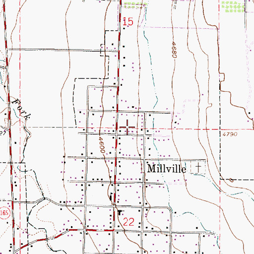 Topographic Map of City of Millville, UT