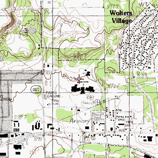 Topographic Map of City of Mineral Wells, TX