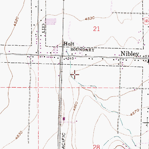 Topographic Map of City of Nibley, UT