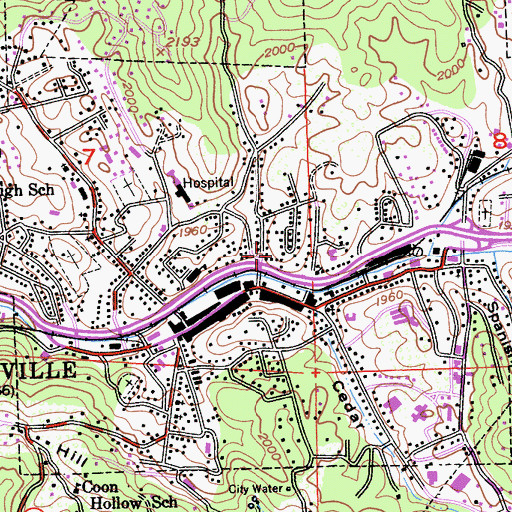 Topographic Map of City of Placerville, CA