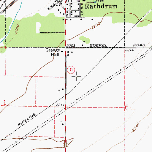 Topographic Map of City of Rathdrum, ID