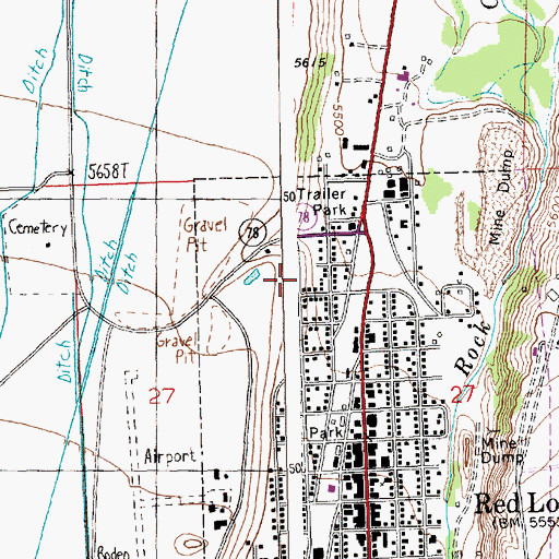 Topographic Map of City of Red Lodge, MT