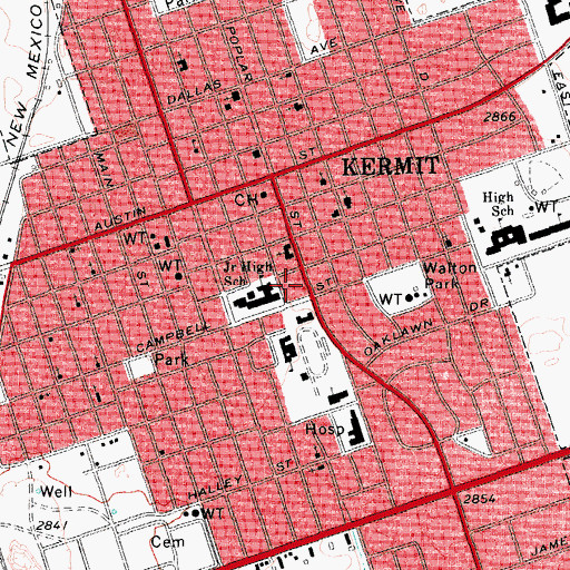 Kermit Tx Locatioln Map