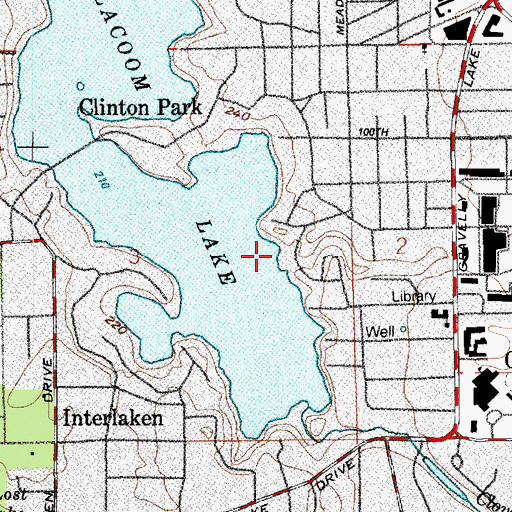 Topographic Map of City of Lakewood, WA