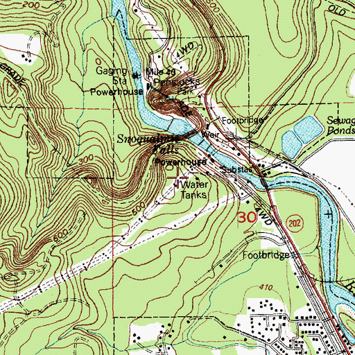 Topographic Map of City of Snoqualmie, WA