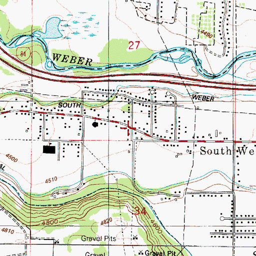 Topographic Map of City of South Weber, UT