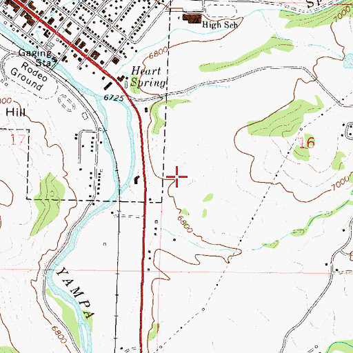 Topographic Map of City of Steamboat Springs, CO