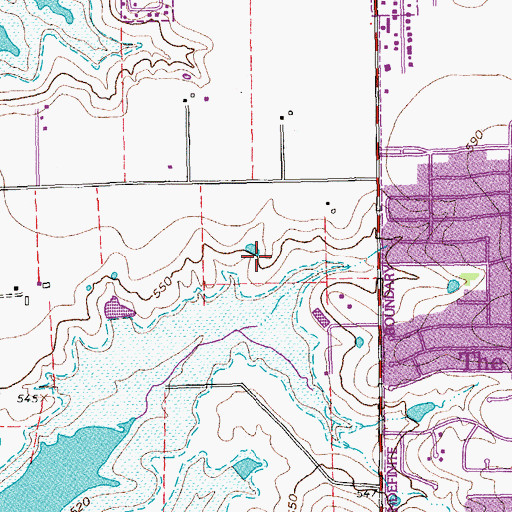 Topographic Map of City of The Colony, TX