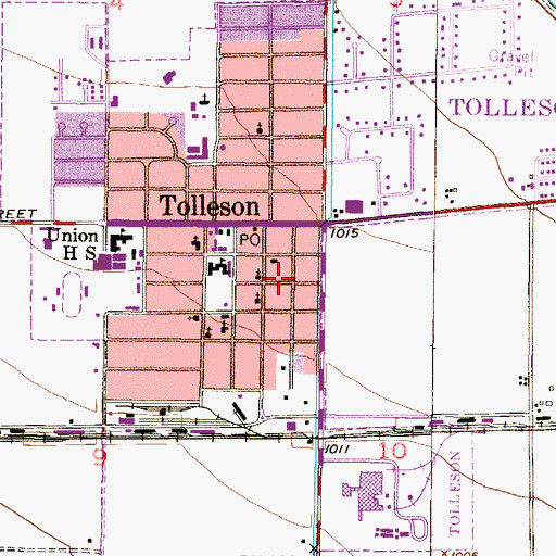 Topographic Map of City of Tolleson, AZ