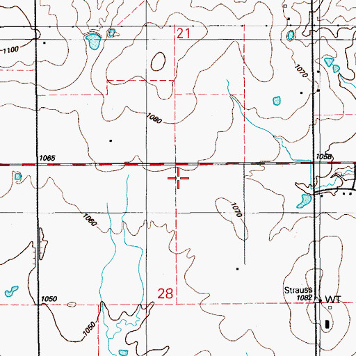 Topographic Map of City of Walters, OK