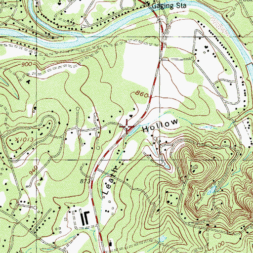 Topographic Map of City of Wimberley, TX