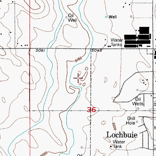 Topographic Map of Town of Lochbuie, CO