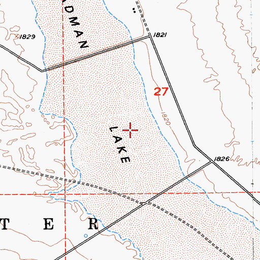 Topographic Map of Deadman Lake, CA