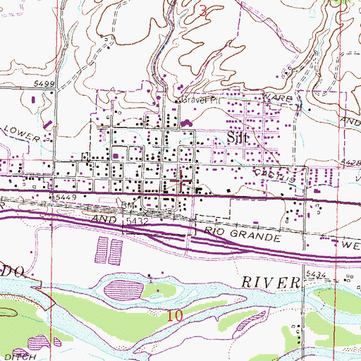 Topographic Map of Town of Silt, CO