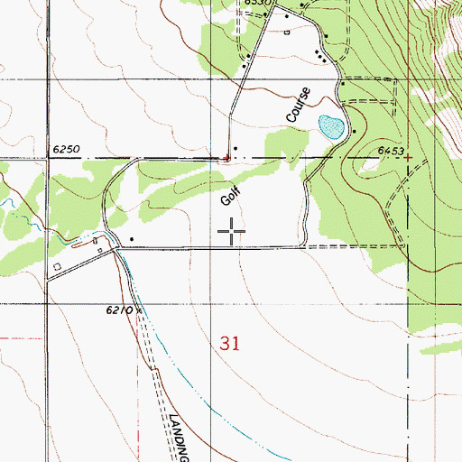 Topographic Map of Town of Star Valley Ranch, WY