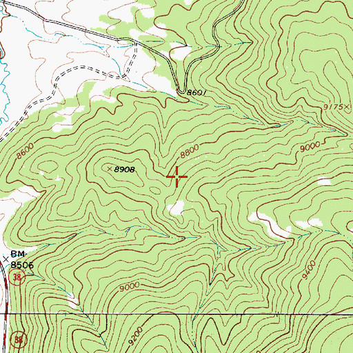 Topographic Map of Village of Angel Fire, NM
