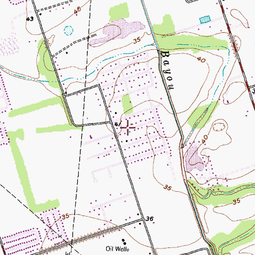 Topographic Map of Village of Hillcrest, TX