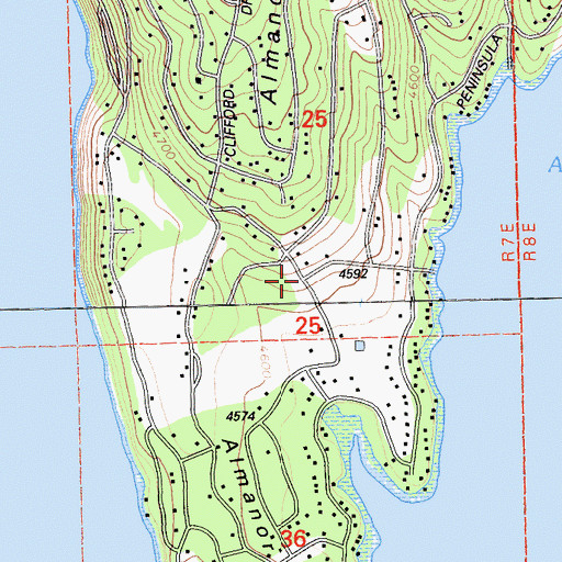 Topographic Map of Lake Almanor Country Club, CA